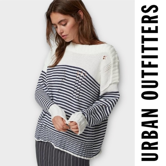 Urban Outfitters Jalen Boat Neck Pullover Sweater, Size S,‎ MSRP $78 - Picture 2 of 9